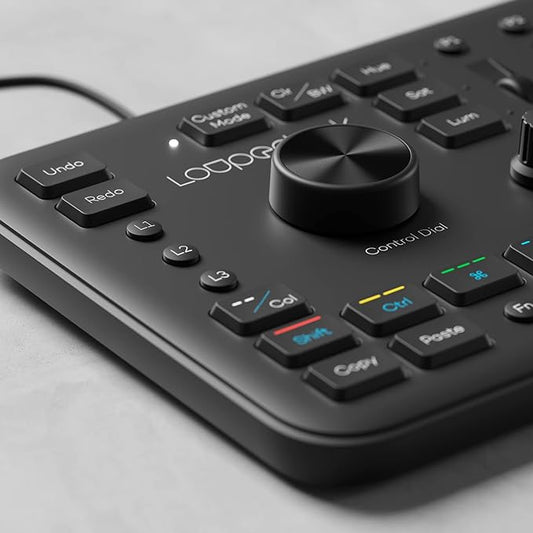 Loupedeck+ Plus Consola de edición de fotos y vídeo y teclado para Adobe Lightroom, Adobe Photoshop CC, Premiere Pro CC, Skylum Aurora HDR y más