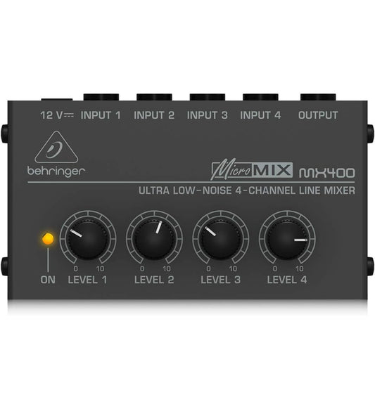 Behringer MICROMIX MX400Ultra Low Noise Mezclador de línea de 4 canales