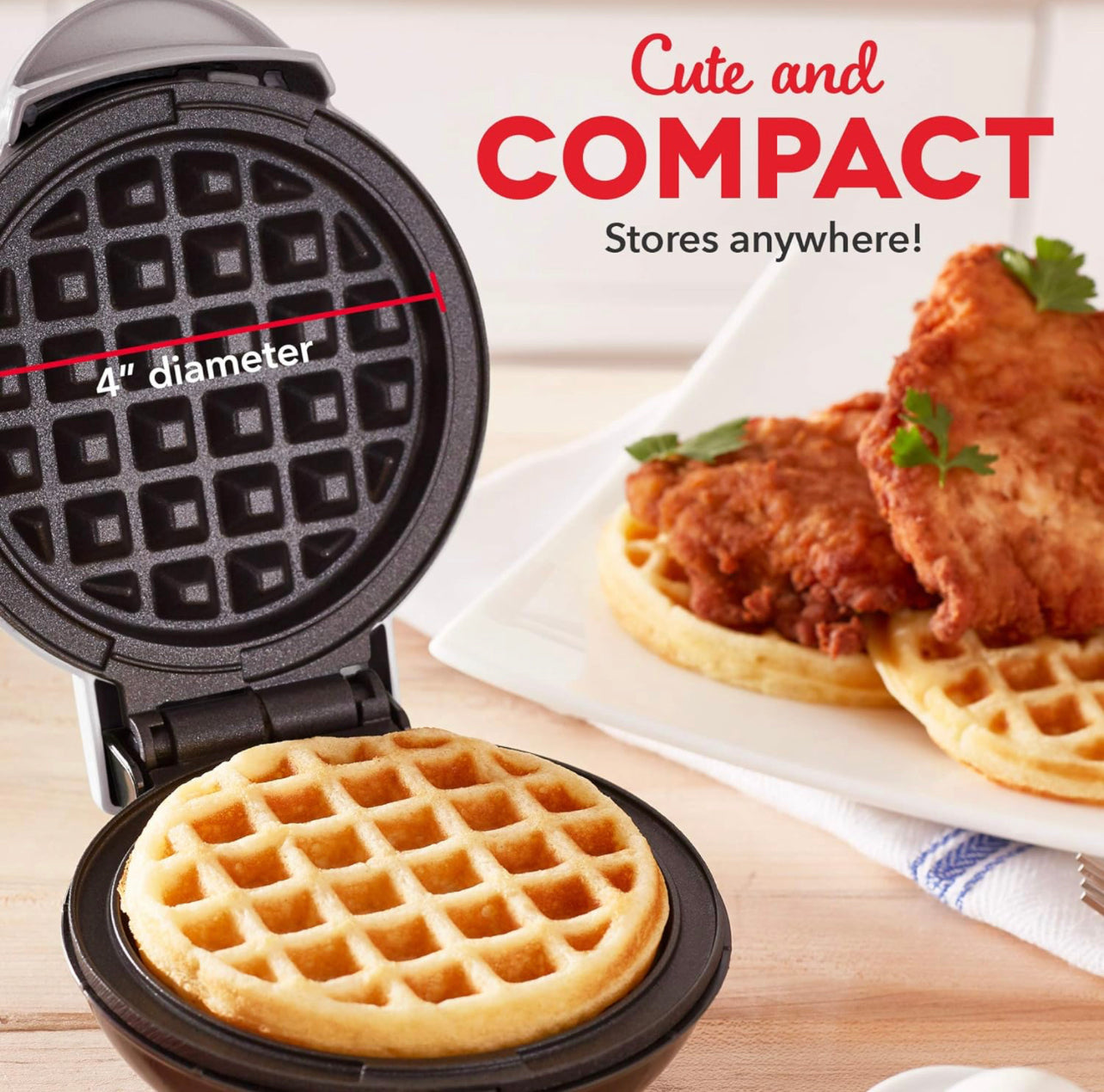 Mini waffle maker