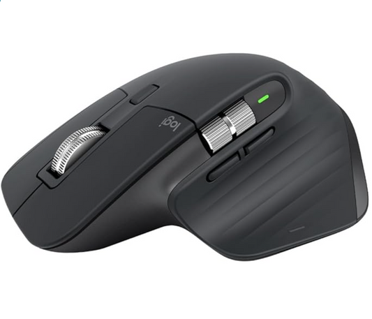 Logitech MX Master 3S Mouse Inalámbrico de Desempeño, Scrolling Ultra-rápido, 8K dpi, Seguimiento sobre Vidrio, Clics Silenciosos, USB-C, Bluetooth