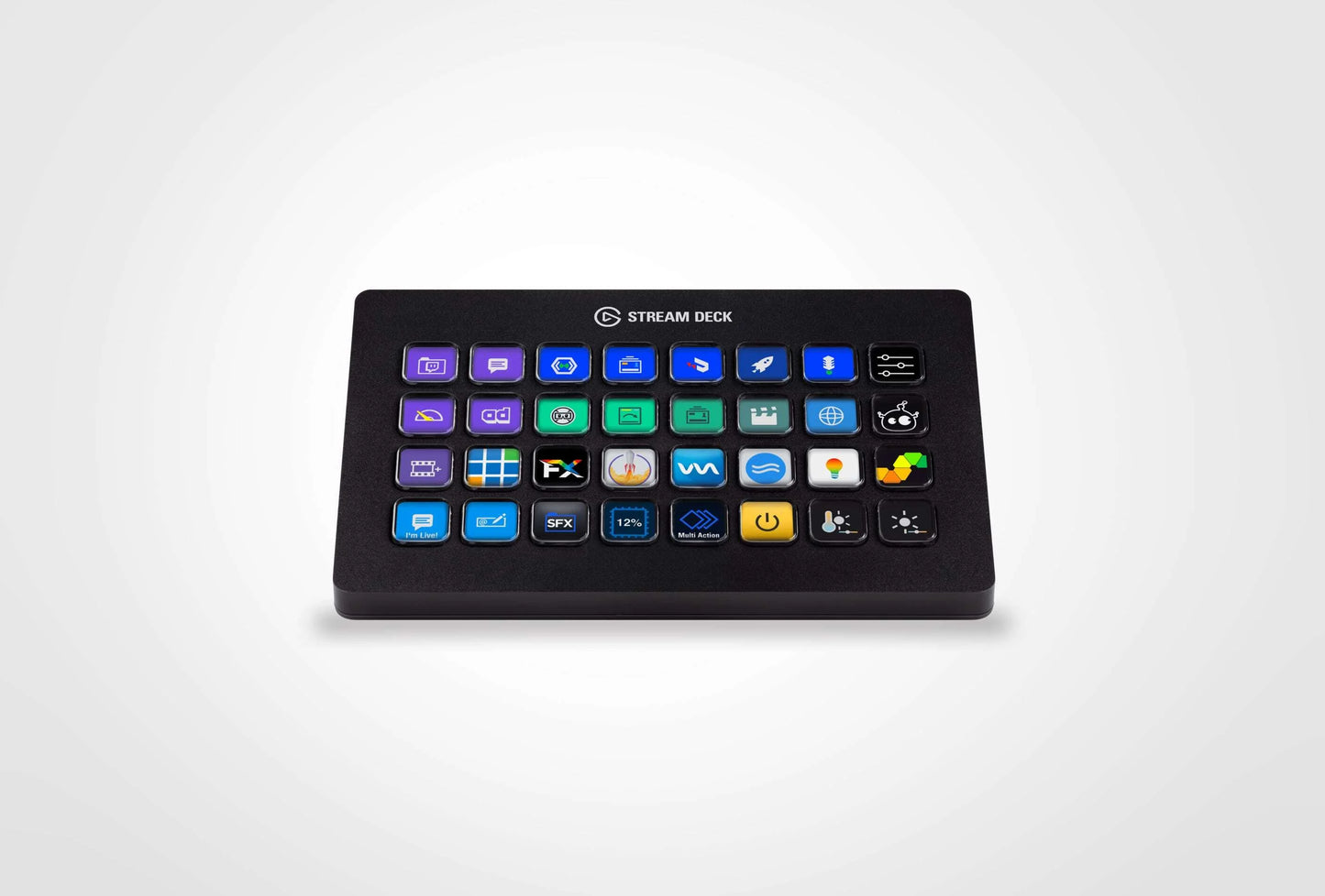 Stream Deck XL - Controlador avanzado de estudio, 32 teclas macro, activa acciones en apps y software como OBS, Twitch, YouTube y otros, funciona en Mac y PC, multicolor