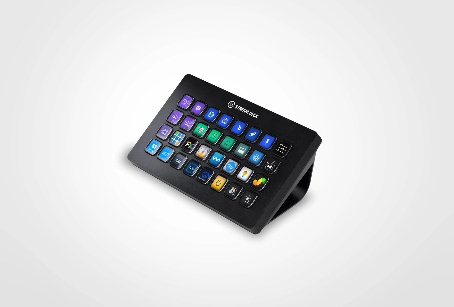 Stream Deck XL - Controlador avanzado de estudio, 32 teclas macro, activa acciones en apps y software como OBS, Twitch, YouTube y otros, funciona en Mac y PC, multicolor